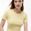 Tricou cu guler rotund și dungi Favorite