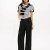 Tricou cu guler rotund și dungi Favorite