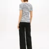 Tricou cu guler rotund și dungi Favorite