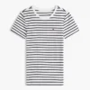 Tricou cu guler rotund și dungi Favorite