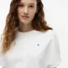Tricou cu guler rotund și mâneci lățite Tricou cu guler rotund și mâneci lățite