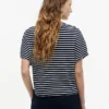 Tricou cu guler rotund și mâneci lățite Tricou cu guler rotund și mâneci lățite