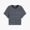 Tricou cu guler rotund și mâneci lățite Tricou cu guler rotund și mâneci lățite