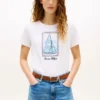 Tricou cu imprimeu cu barcă cu pânze Tricou cu imprimeu cu barcă cu pânze