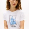 Tricou cu imprimeu cu barcă cu pânze Tricou cu imprimeu cu barcă cu pânze
