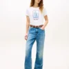 Tricou cu imprimeu cu barcă cu pânze Tricou cu imprimeu cu barcă cu pânze