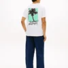 Tricou cu imprimeu cu palmier pe spate Tricou cu imprimeu cu palmier pe spate