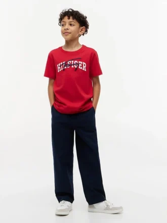 Tricou cu imprimeu Hilfiger pentru copii
