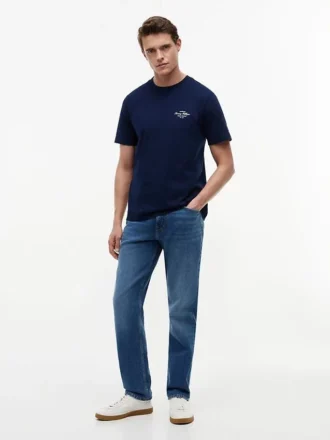 Tricou cu imprimeu nautic pe spate