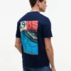 Tricou cu imprimeu nautic pe spate Tricou cu imprimeu nautic pe spate
