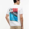 Tricou cu imprimeu nautic pe spate Tricou cu imprimeu nautic pe spate
