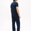 Tricou cu logo brodat cu dungi și steag Tricou cu logo brodat cu dungi și steag