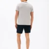 Tricou cu logo brodat cu dungi și steag Tricou cu logo brodat cu dungi și steag