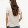 Tricou cu logo brodat cu dungi în formă de steag Tricou cu logo brodat cu dungi în formă de steag