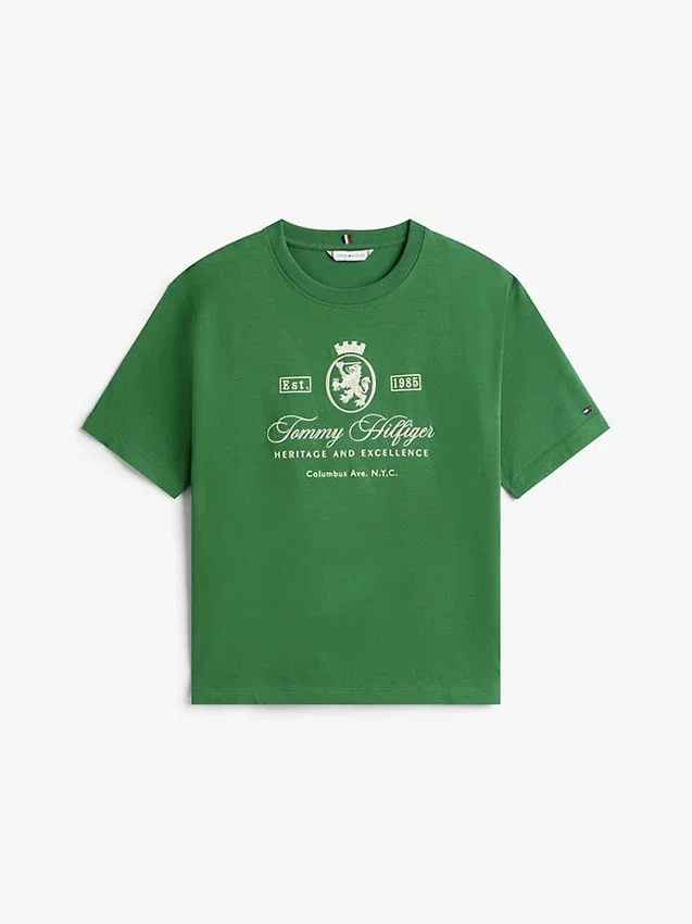 Tricou cu logo brodat Script Crest Tricou cu logo brodat Script Crest
