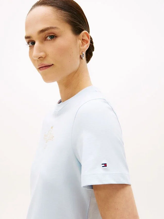 Tricou cu logo Club Crest în nuanțe aurii Tricou cu logo Club Crest în nuanțe aurii