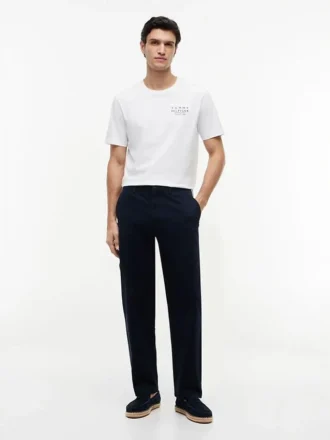 Tricou cu logo cu steag ondulat pe spate