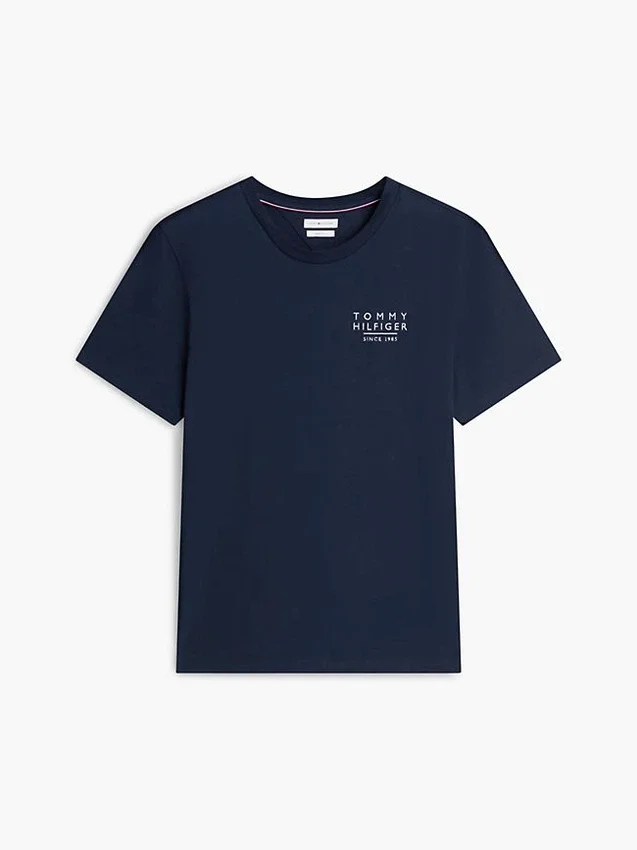 Tricou cu logo cu steag ondulat pe spate Tricou cu logo cu steag ondulat pe spate