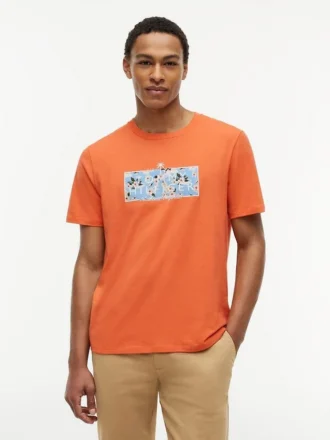 Tricou cu logo floral tropical