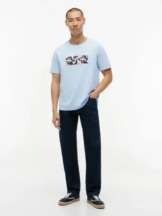 Tricou cu logo floral tropical
