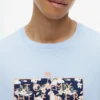 Tricou cu logo floral tropical Tricou cu logo floral tropical
