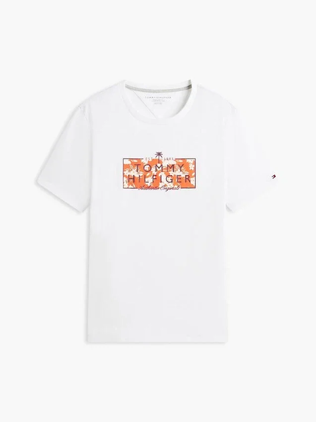 Tricou cu logo floral tropical Tricou cu logo floral tropical