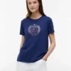 Tricou cu logo frunză de laur laminat Tricou cu logo frunză de laur laminat