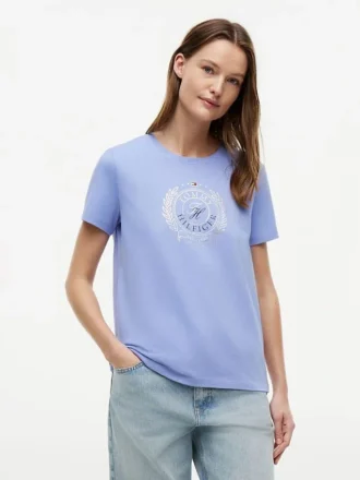 Tricou cu logo frunză de laur laminat