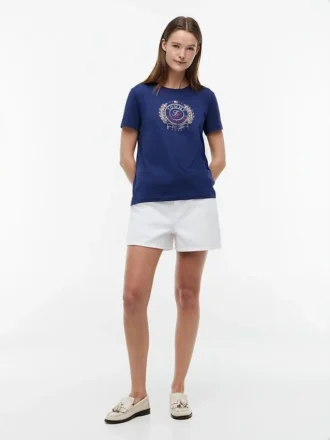 Tricou cu logo frunză de laur laminat