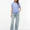 Tricou cu logo frunză de laur laminat Tricou cu logo frunză de laur laminat