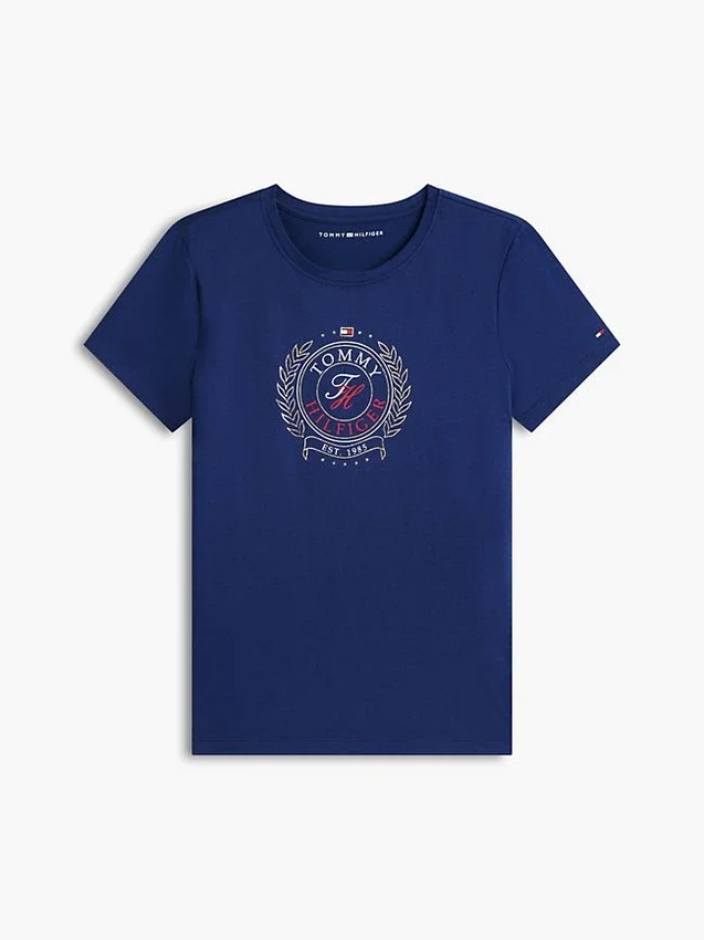 Tricou cu logo frunză de laur laminat Tricou cu logo frunză de laur laminat