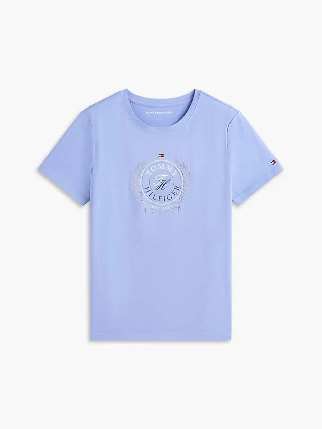 Tricou cu logo frunză de laur laminat Tricou cu logo frunză de laur laminat