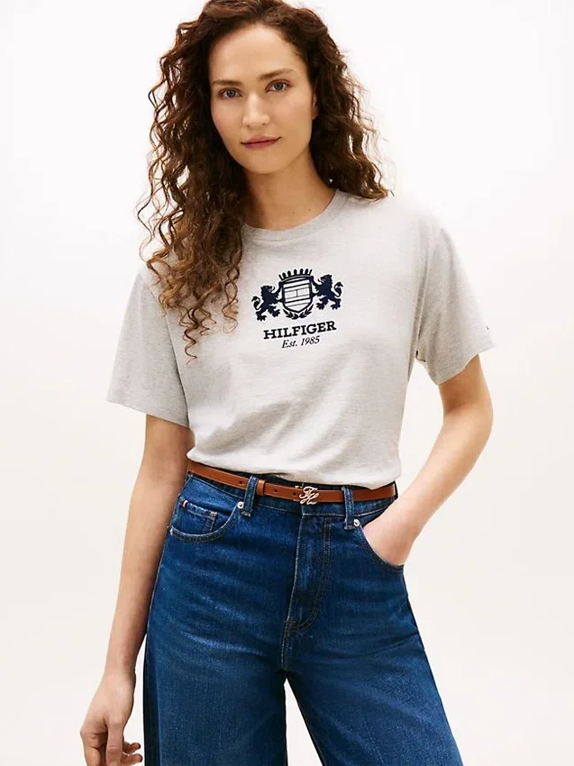 Tricou cu logo Hilfiger Crest Tricou cu logo Hilfiger Crest