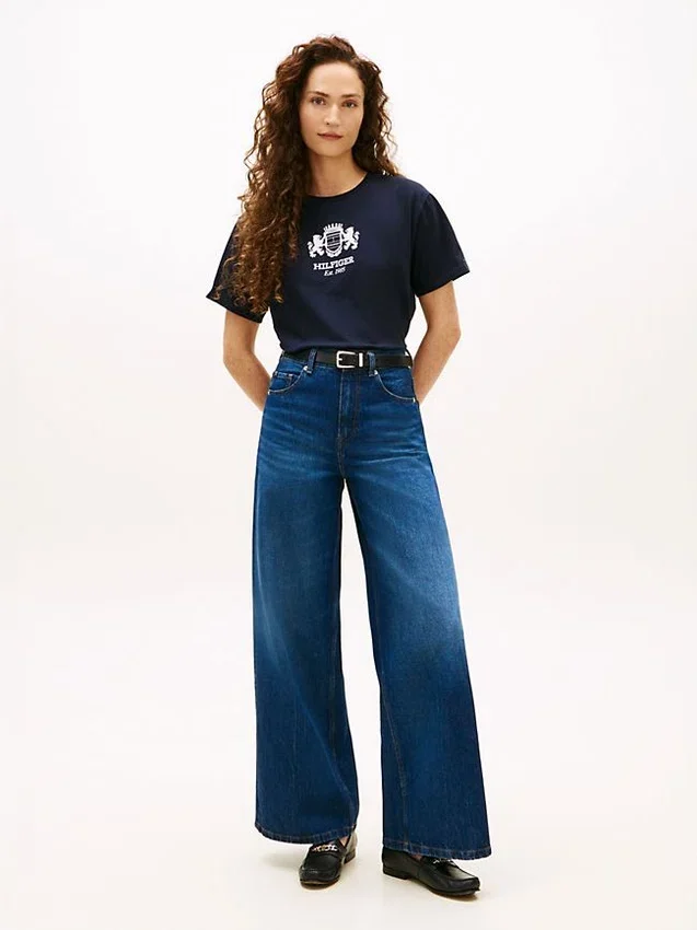 Tricou cu logo Hilfiger Crest Tricou cu logo Hilfiger Crest