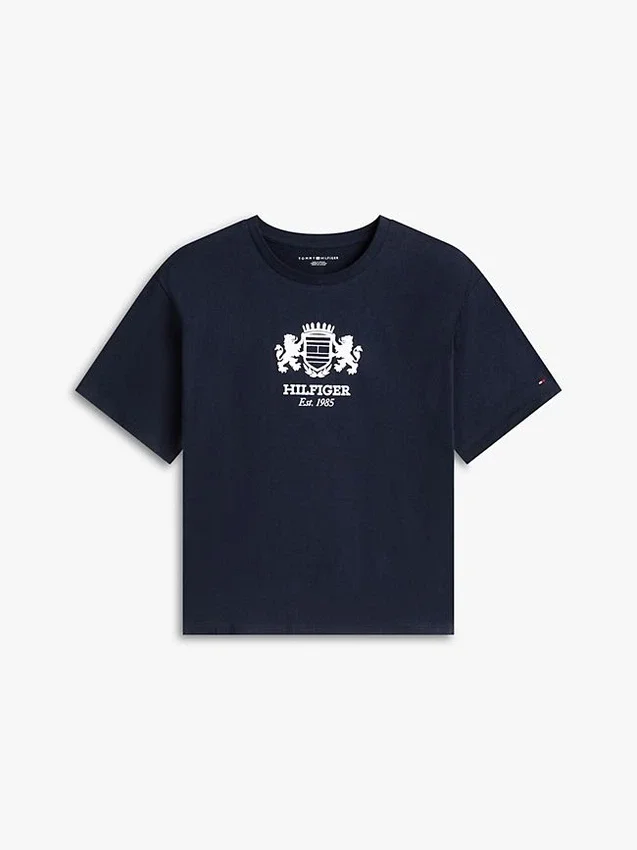 Tricou cu logo Hilfiger Crest Tricou cu logo Hilfiger Crest
