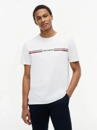 Tricou cu logo Hilfiger Signature Stripe