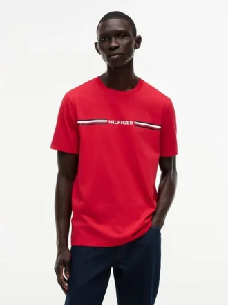 Tricou cu logo Hilfiger Signature Stripe