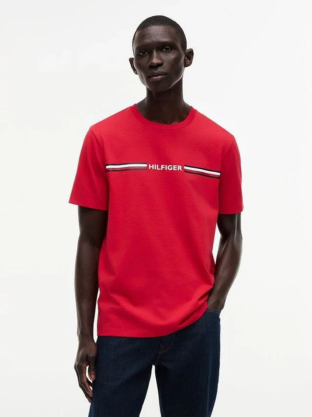 Tricou cu logo Hilfiger Signature Stripe Tricou cu logo Hilfiger Signature Stripe