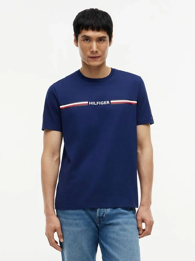 Tricou cu logo Hilfiger Signature Stripe Tricou cu logo Hilfiger Signature Stripe