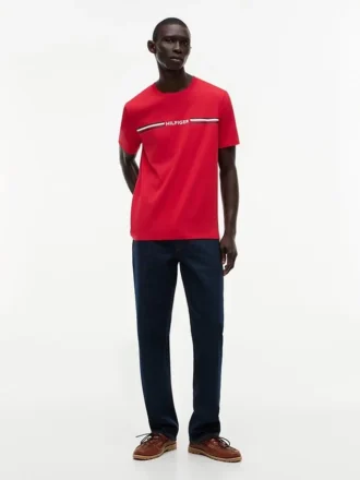 Tricou cu logo Hilfiger Signature Stripe