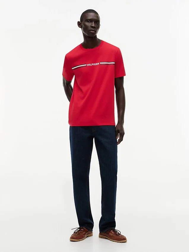 Tricou cu logo Hilfiger Signature Stripe Tricou cu logo Hilfiger Signature Stripe