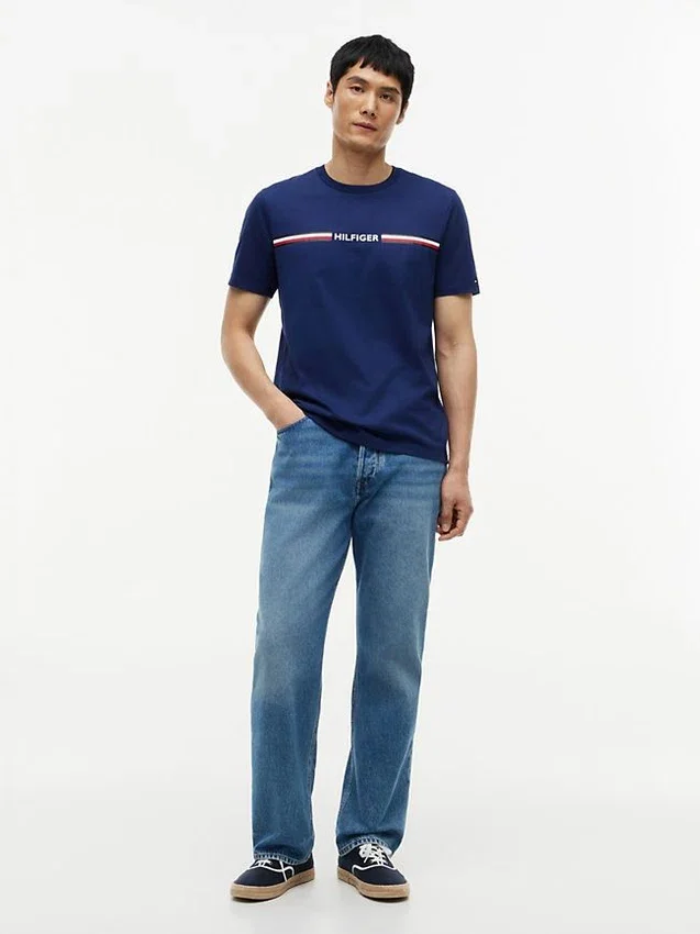Tricou cu logo Hilfiger Signature Stripe Tricou cu logo Hilfiger Signature Stripe