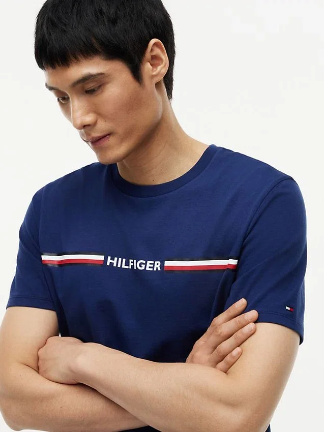 Tricou cu logo Hilfiger Signature Stripe Tricou cu logo Hilfiger Signature Stripe