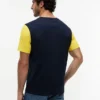 Tricou cu logo și dungi colorate