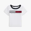 Tricou cu logo și dungi în formă de steag pentru bebeluși