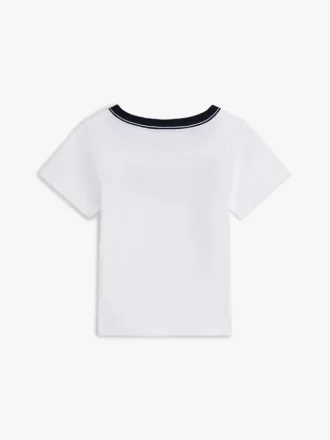 Tricou cu logo și dungi în formă de steag pentru bebeluși