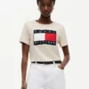 Tricou cu logo mare în formă de steag Tricou cu logo mare în formă de steag