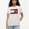 Tricou cu logo mare în formă de steag Tricou cu logo mare în formă de steag