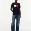 Tricou cu logo mare în formă de steag Tricou cu logo mare în formă de steag