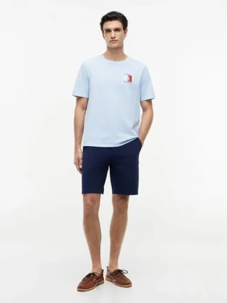 Tricou cu logo monogramă colorblock